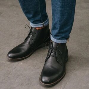RYE by Number Eye Mens Leather Chukka‎ Boots Brown Lace Up Desert Boots Size 9